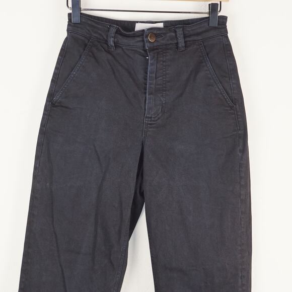 Everlane Black Straight Leg Crop Jeans Womens Sz 0 - Picture 2 of 15